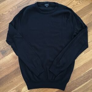 J.CREW MERINO WOOL Black Men's Sweater Size M Slim